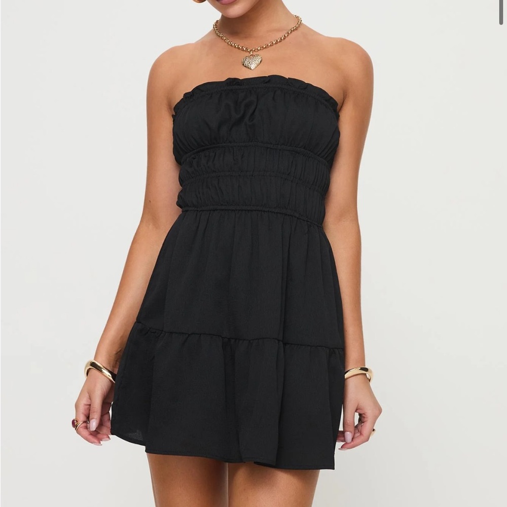 Princess Polly Joie Black Strapless Mini Dress NWT